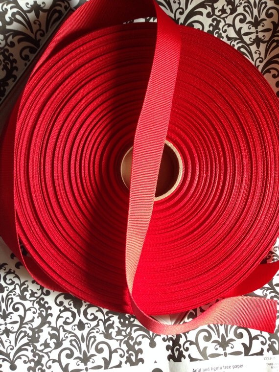 Red 7/8 Grosgrain Ribbon by BowSuppliesGalore on Etsy