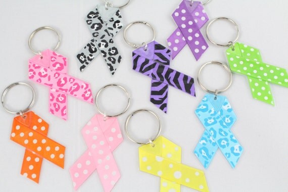 Awareness Ribbon Keychains by HandfulOfHope on Etsy