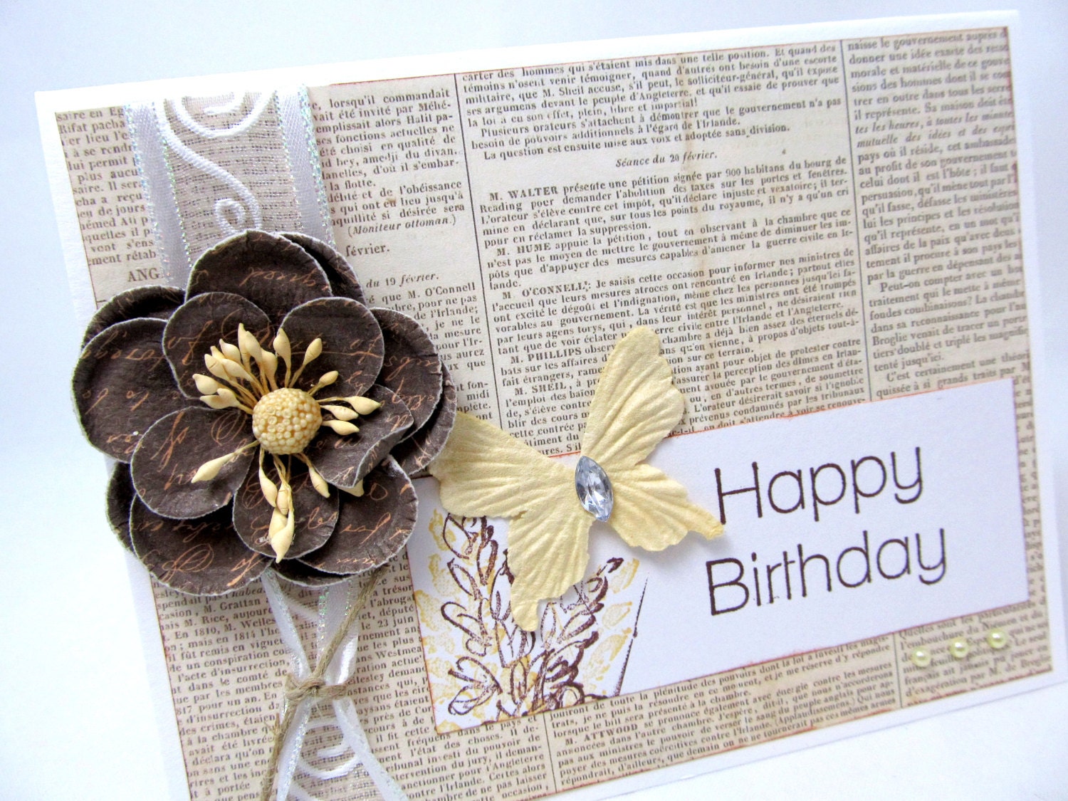 Geburtstag Karte Vintage