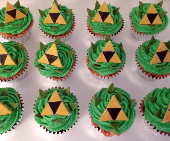 Zelda Triforce Cupcake Toppers