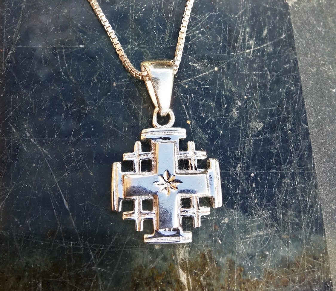 Sterling Silver Jerusalem Cross Pendant