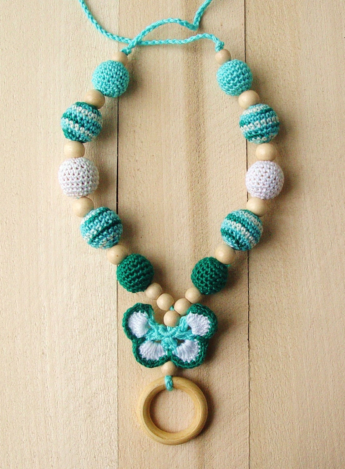 Crochet Nursing Necklace Breastfeeding Necklace Teething