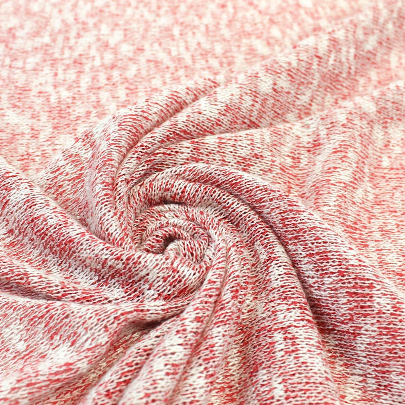 Rust White Stretch Sweater Knit Fabric 1 Yard by StylishFabric