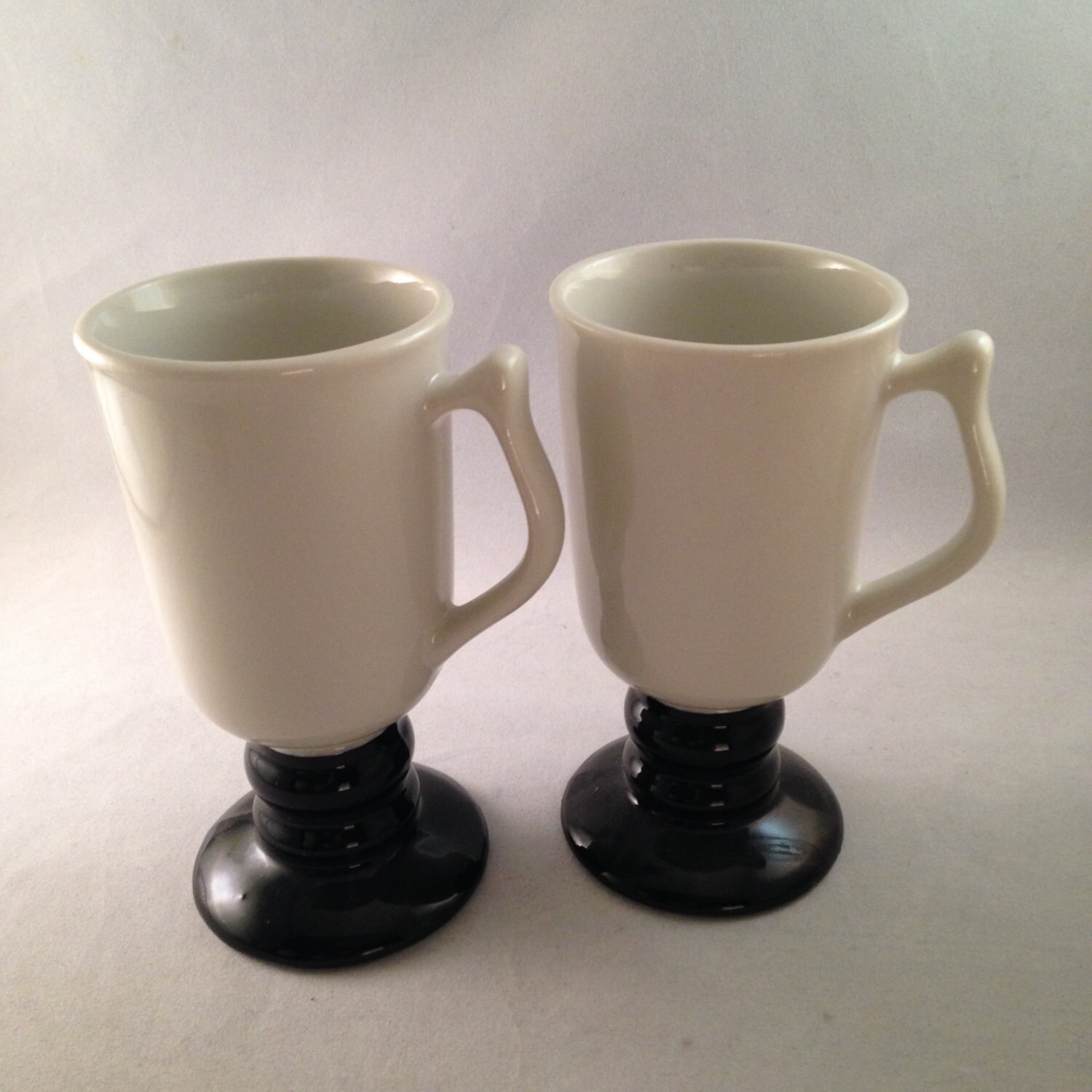 Pair Of Hall Pedestal Irish Coffee Mugs By Thumbbuddywithlove