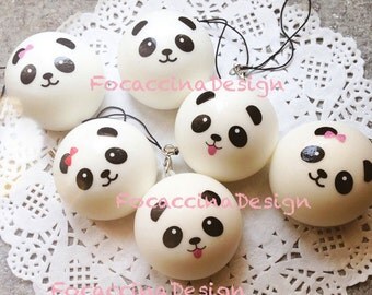 4 cm Kawaii squishy mini Panda bun - super soft