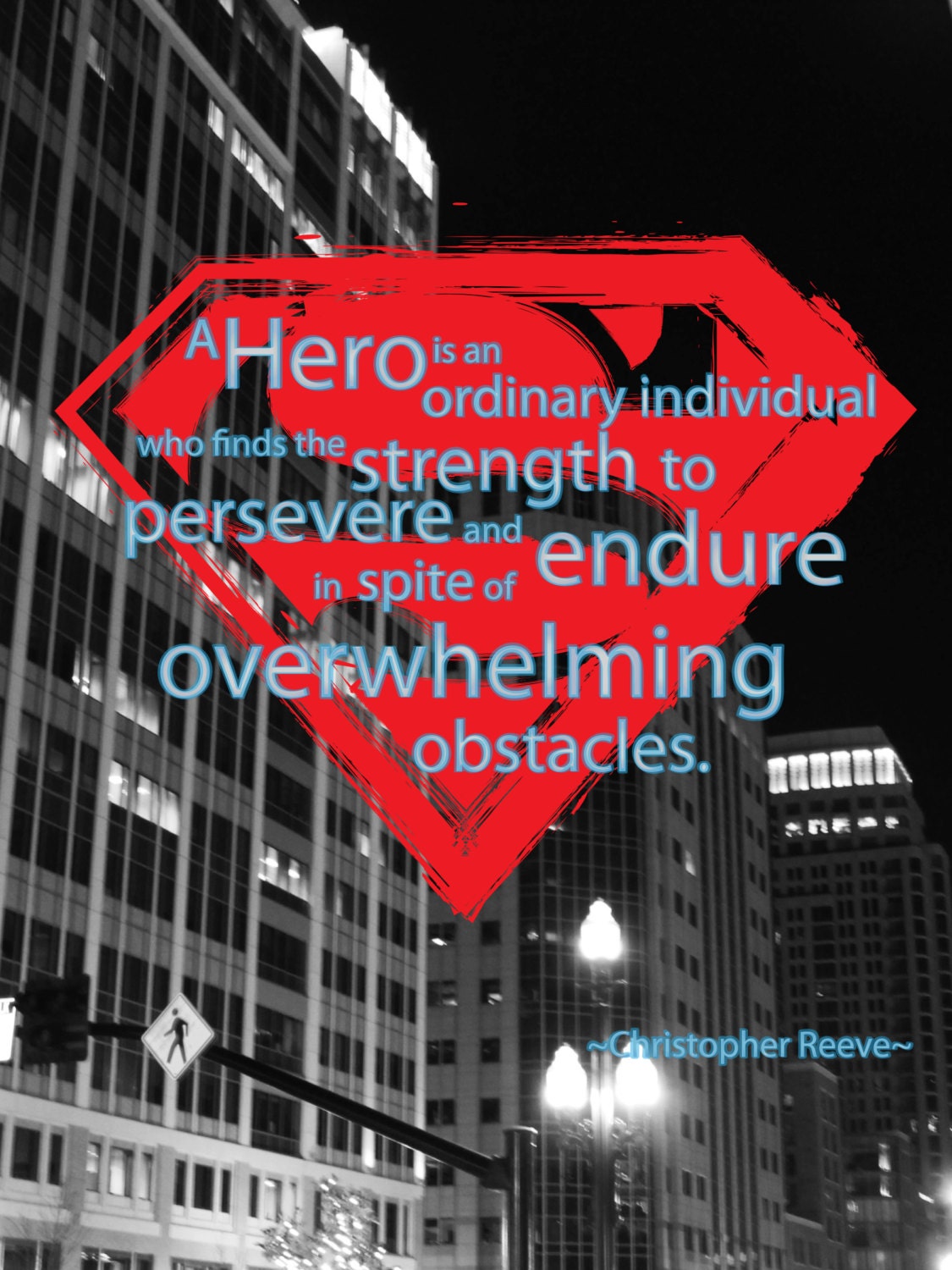 Superman Quote Print Christopher Reeve By Blunderfularts On Etsy