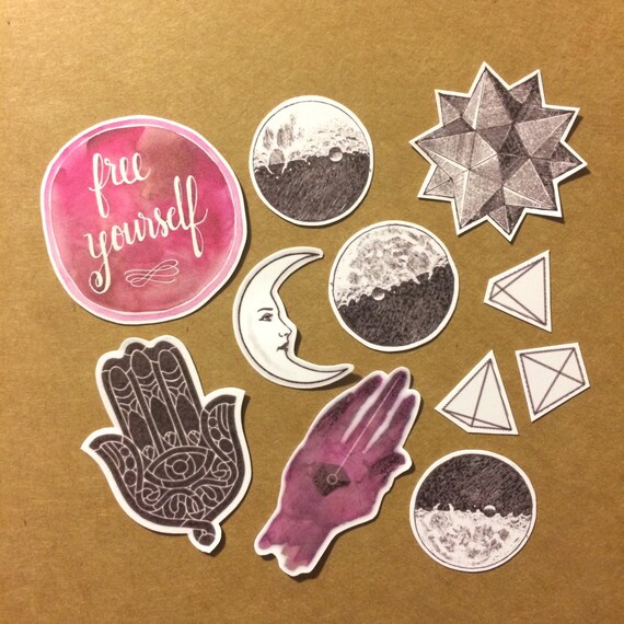 Indie Stickers by NancyNHoang on Etsy