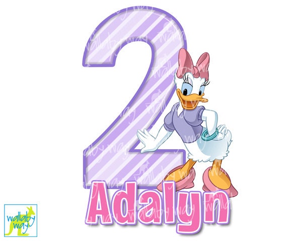 Daisy Duck Birthday Printable Iron On Transfer Or By TheWallabyWay