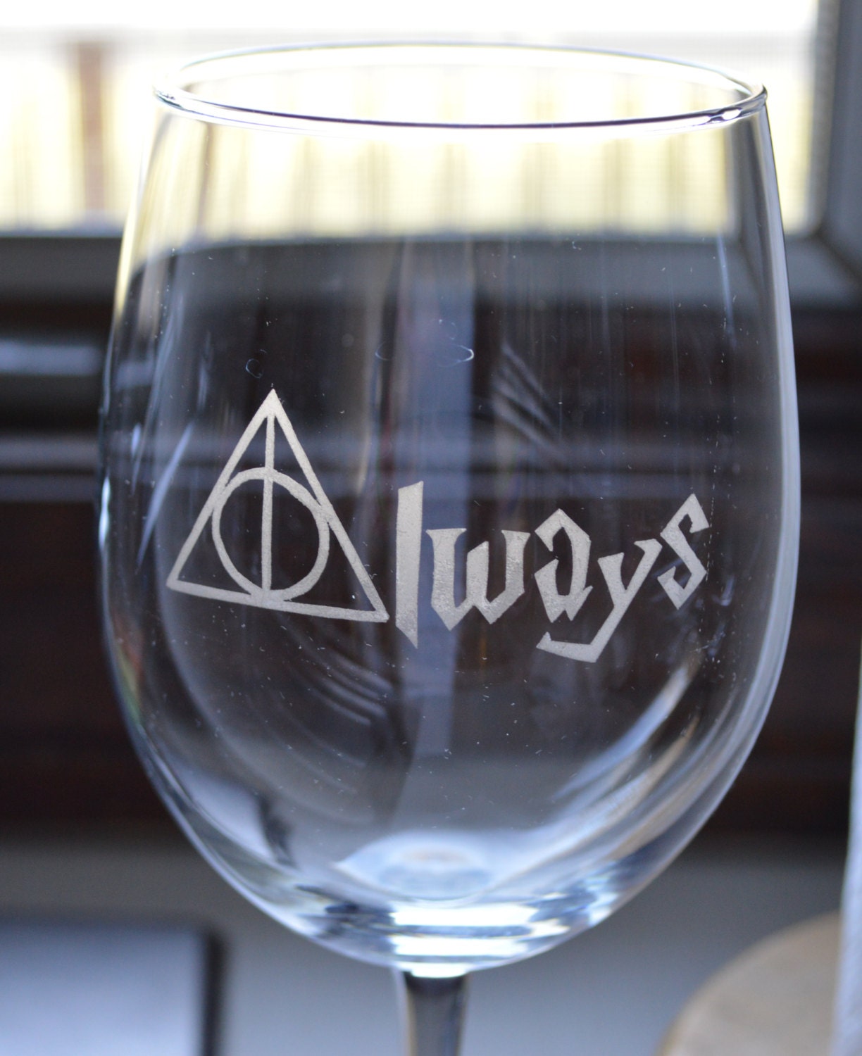 Etched Always Harry Potter Wine Glass