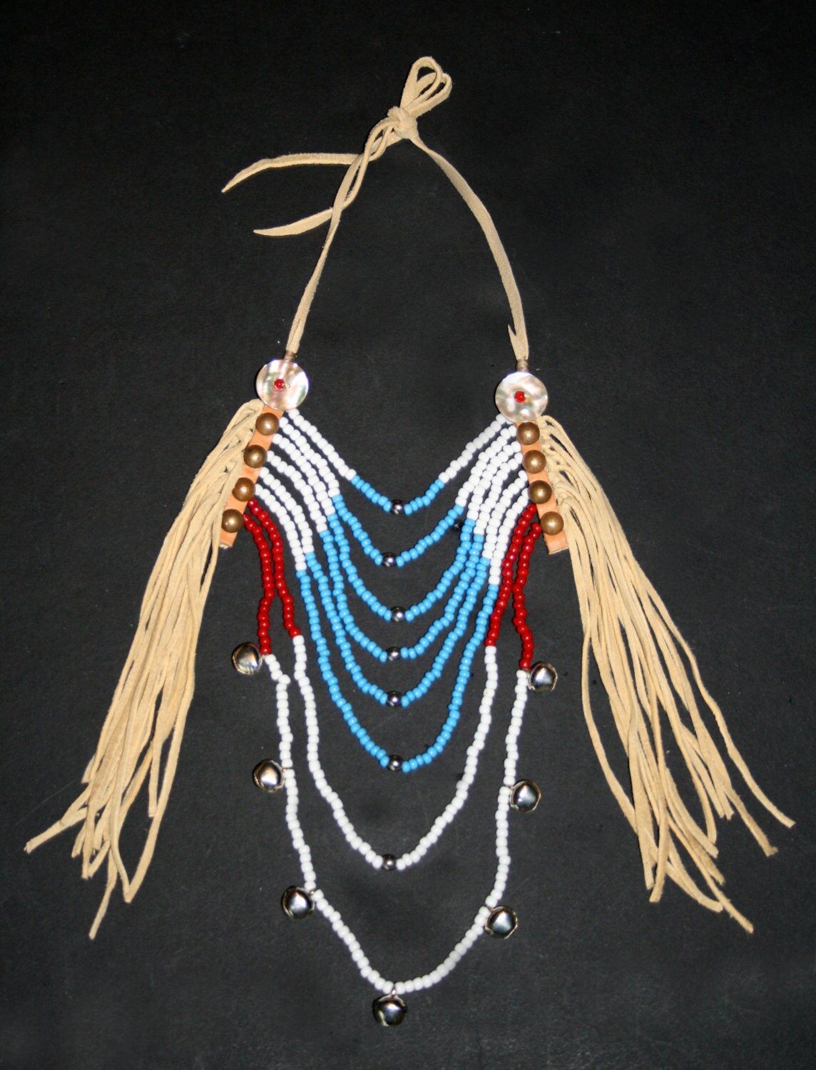 Traditional Native American Crow Loops Necklace By Cscjennawolf