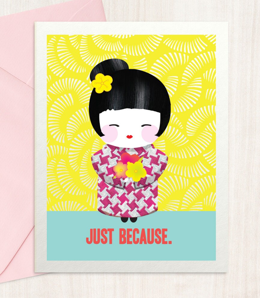 Just Because Thank You Card By Blingbebe On Etsy Just Because Thank You Card By Blingbebe On Etsy