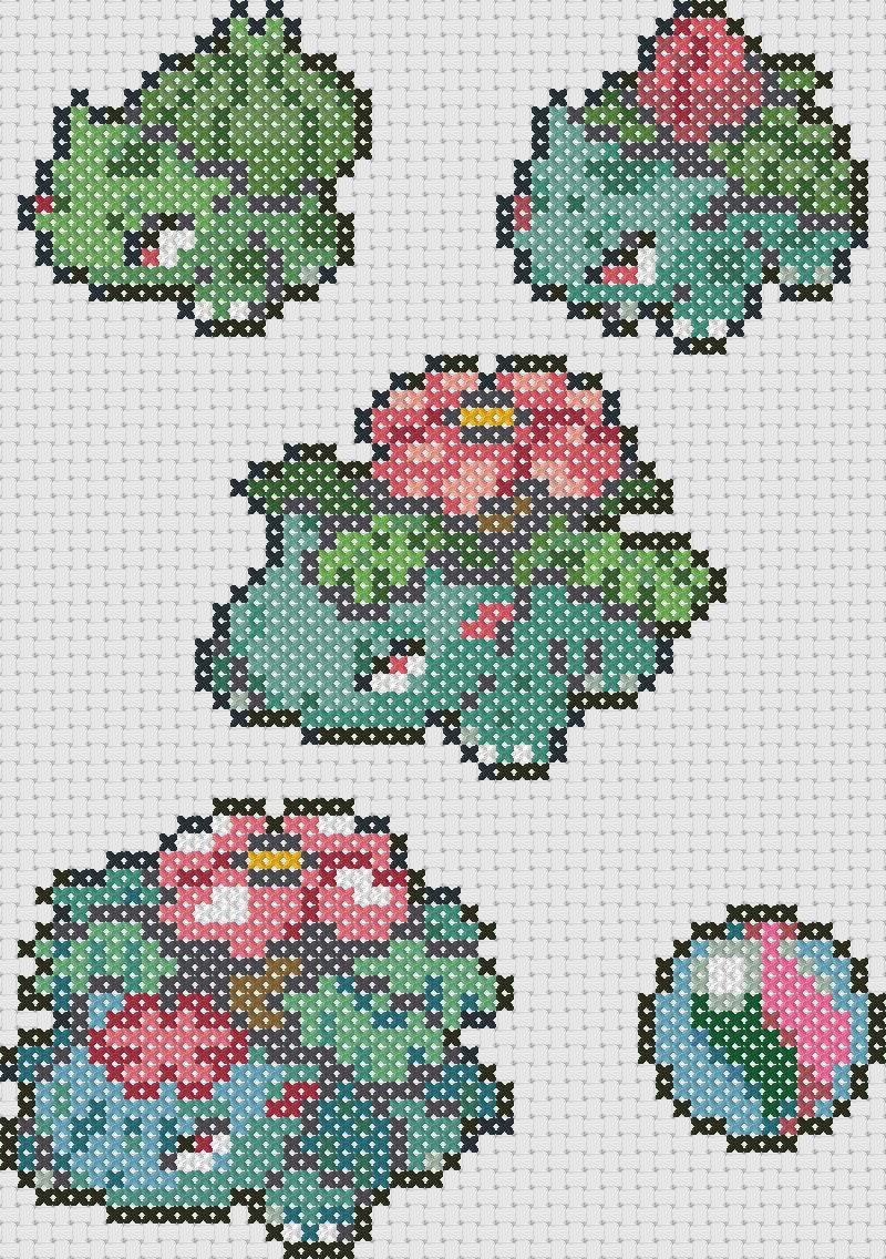 Pokemon 001 Bulbasaur 002 Ivysaur 003 Venusaur And Mega Venusaur Menu