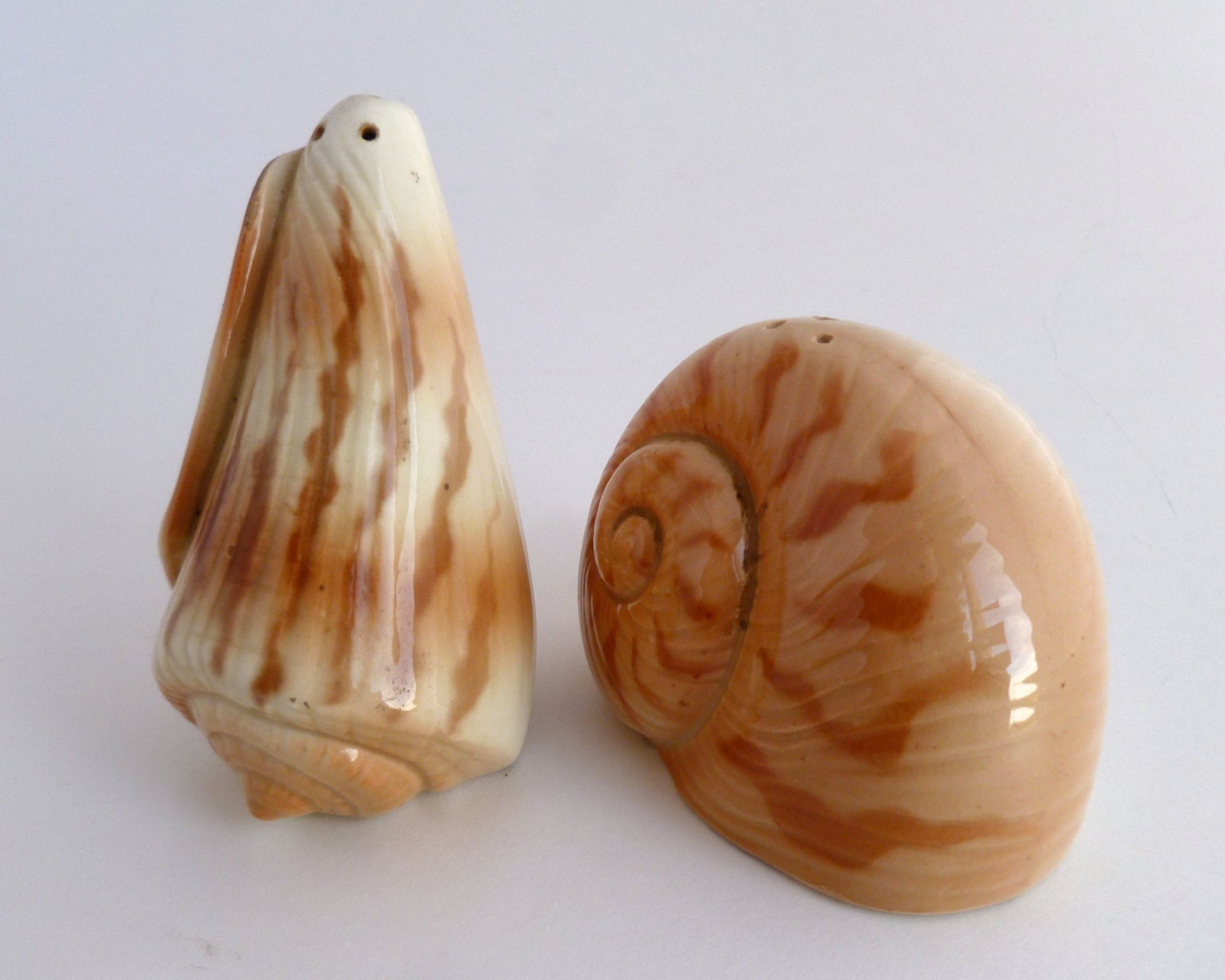 Salt And Pepper Shakers Sea Shells Ocean By Bitsandpiecesetc