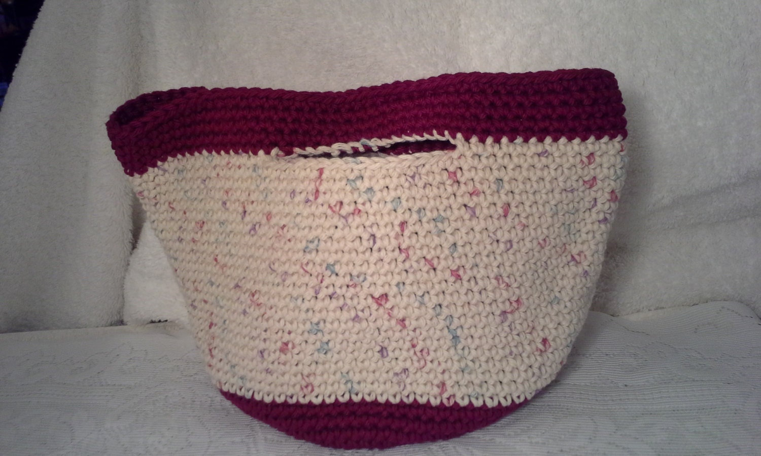 Items similar to Cute crocheted handbag, purse, bag made to order on Etsy