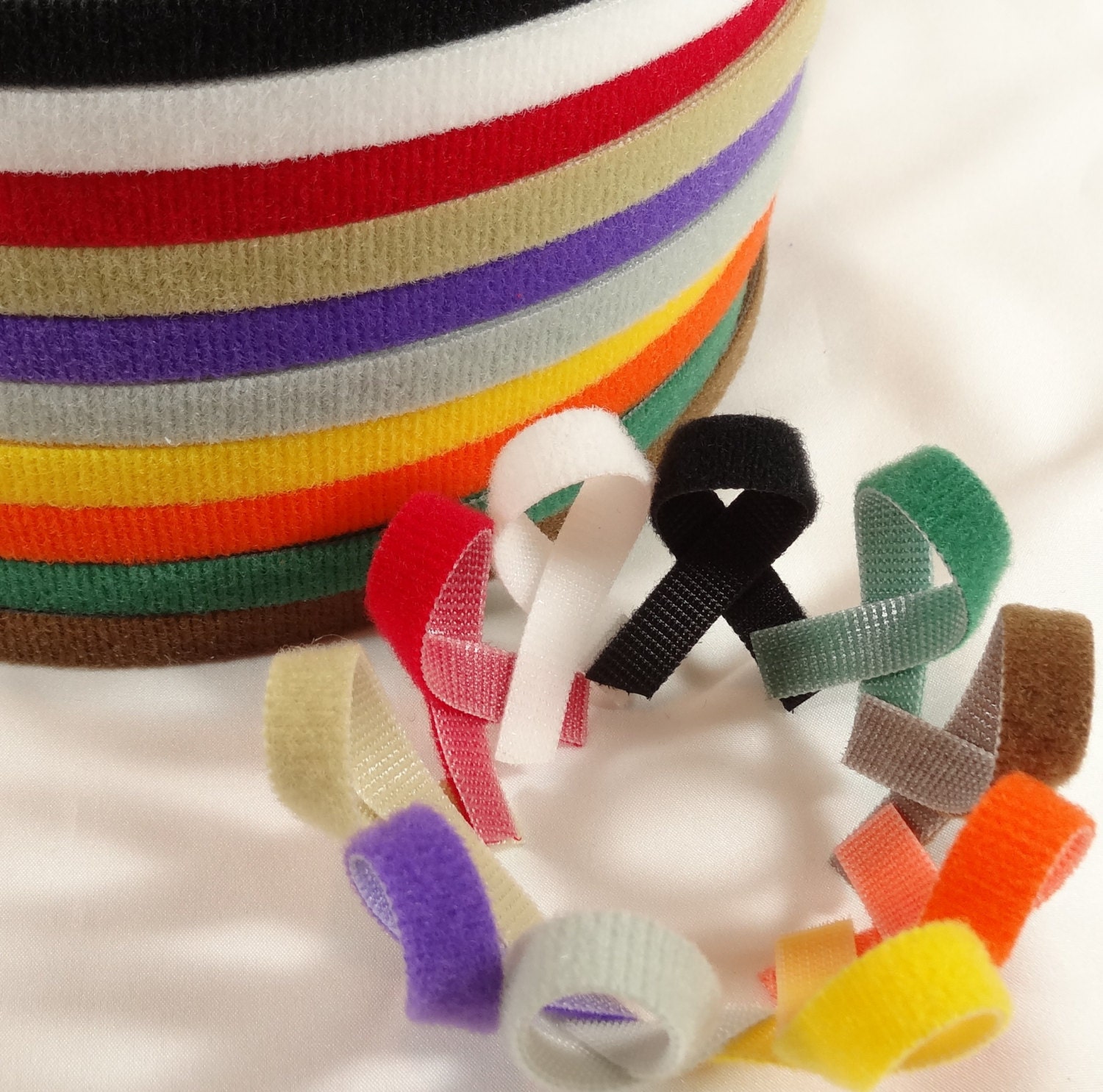 Ultra thin Velcro 3/8'' wide Three 3 yards double by Pinkismart