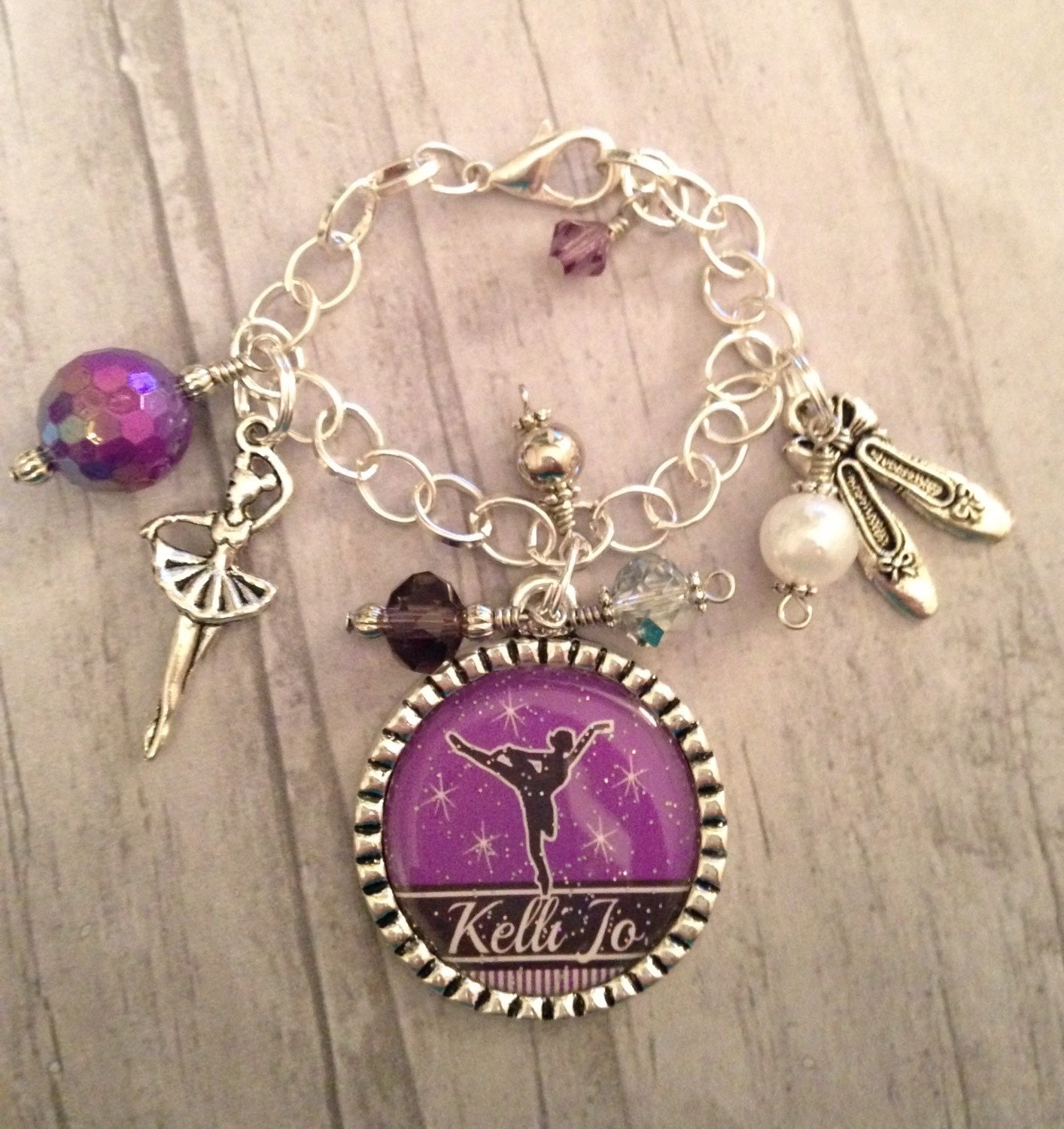 Dance Charm Bracelet / PeRsOnAliZeD / Ballerina / Dance Jewelry