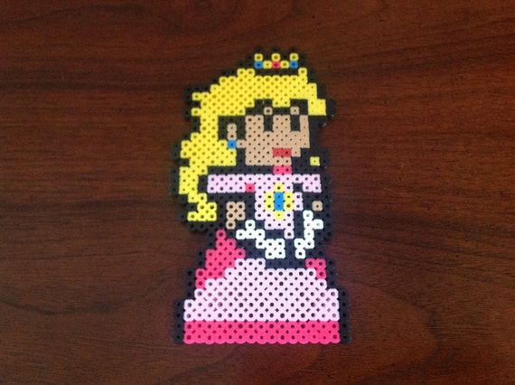 Items Similar To Giant Perler Princess Peach Nintendo Mario Perler Bead My Xxx Hot Girl