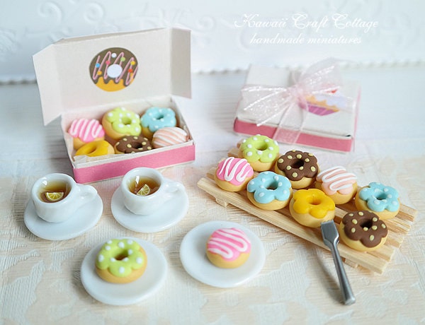 1 6 Scale Miniature Dollhouse Food Donuts Doughnut Donut