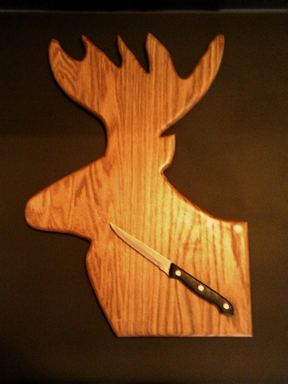 Deer Themed Oak Handmade Cutting Board By Martyswoodcraft On Etsy