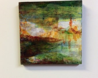 Items similar to Fabric button necklace with bead detail in reds