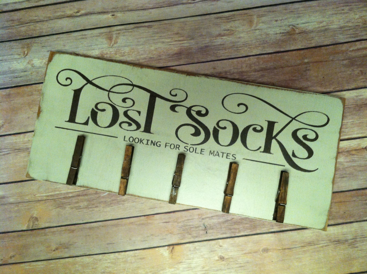 Lost Socks Laundry Room Hand Painted Wood Sign This Sign