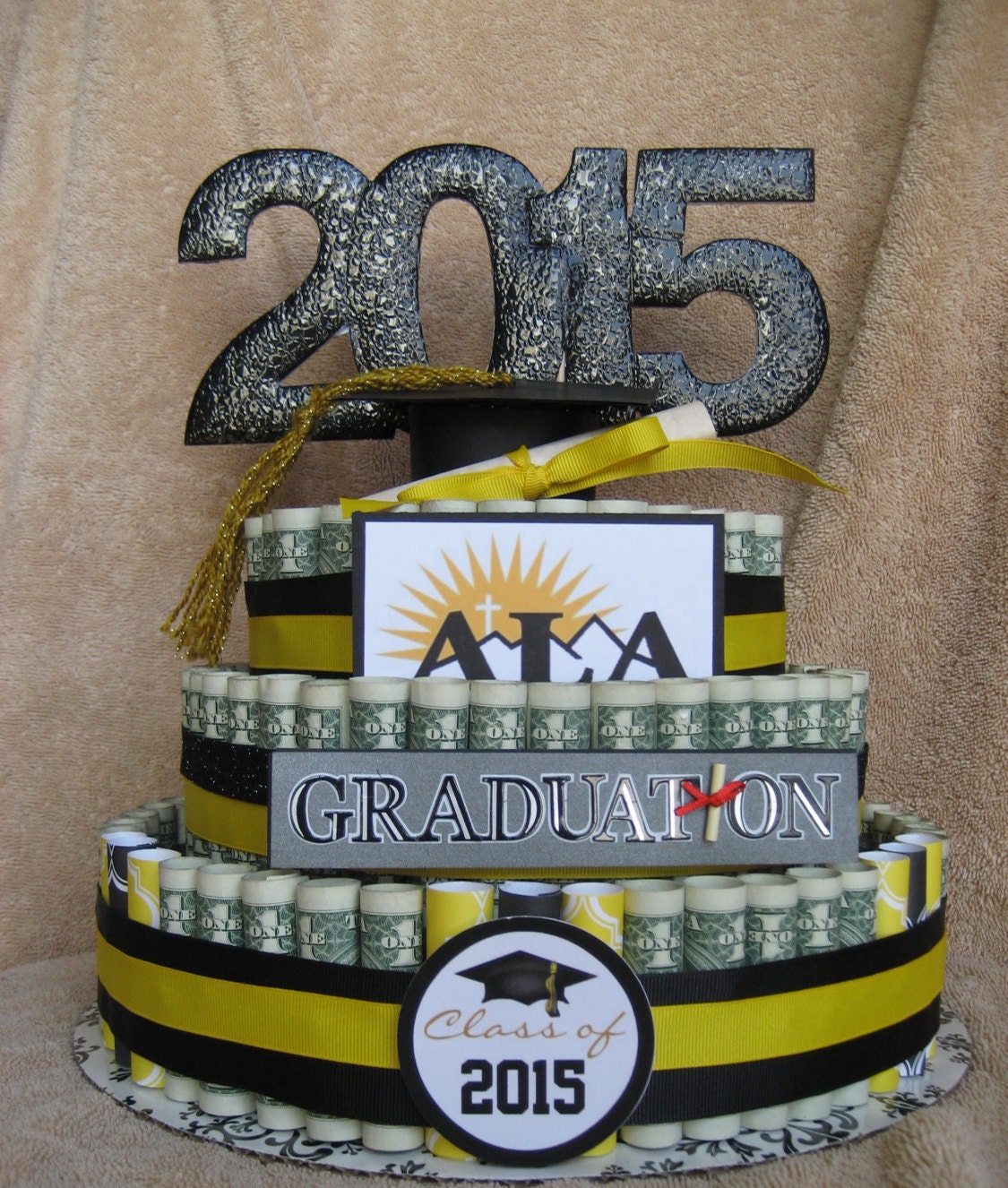 MONEY CAKE Graduation Class of 2015 A Fun by CreativeCreationsMC