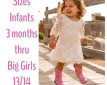 Pink lace little girls spring dresses Pink lace little girls spring