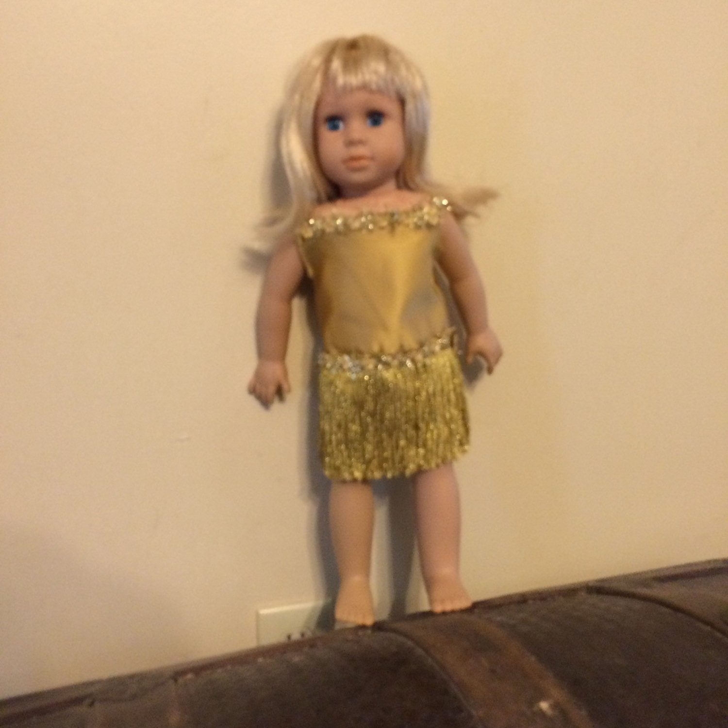 american girl gold dress