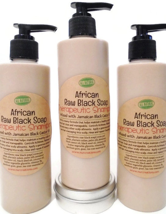 Raw African Black Soap Therapeutic Thick & Creamy by NurCreations