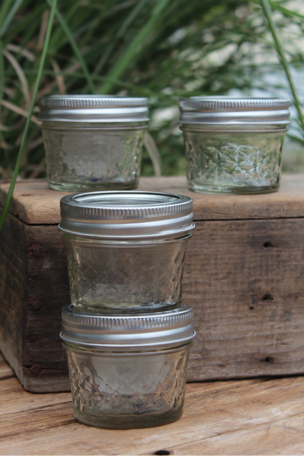 Items similar to 2 Vintage French country jam jars on Etsy