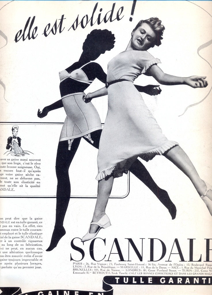 Scandale Lingerie Poster Vintage Advertising Print Underwear