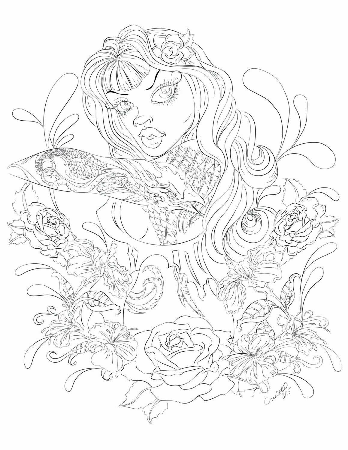 Adulte Coloring Book Pin Up Art Coloriages Coloriages