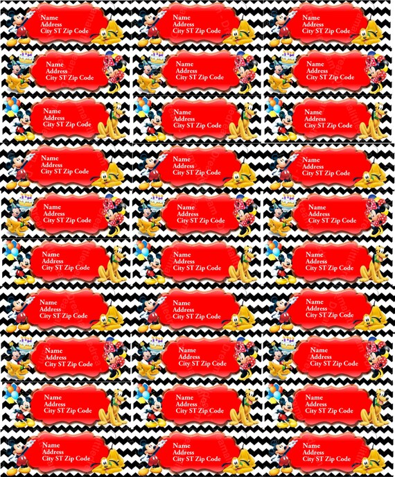 Mickey Mouse Labels Free Printable Paper Trail Design Free Mickey Set