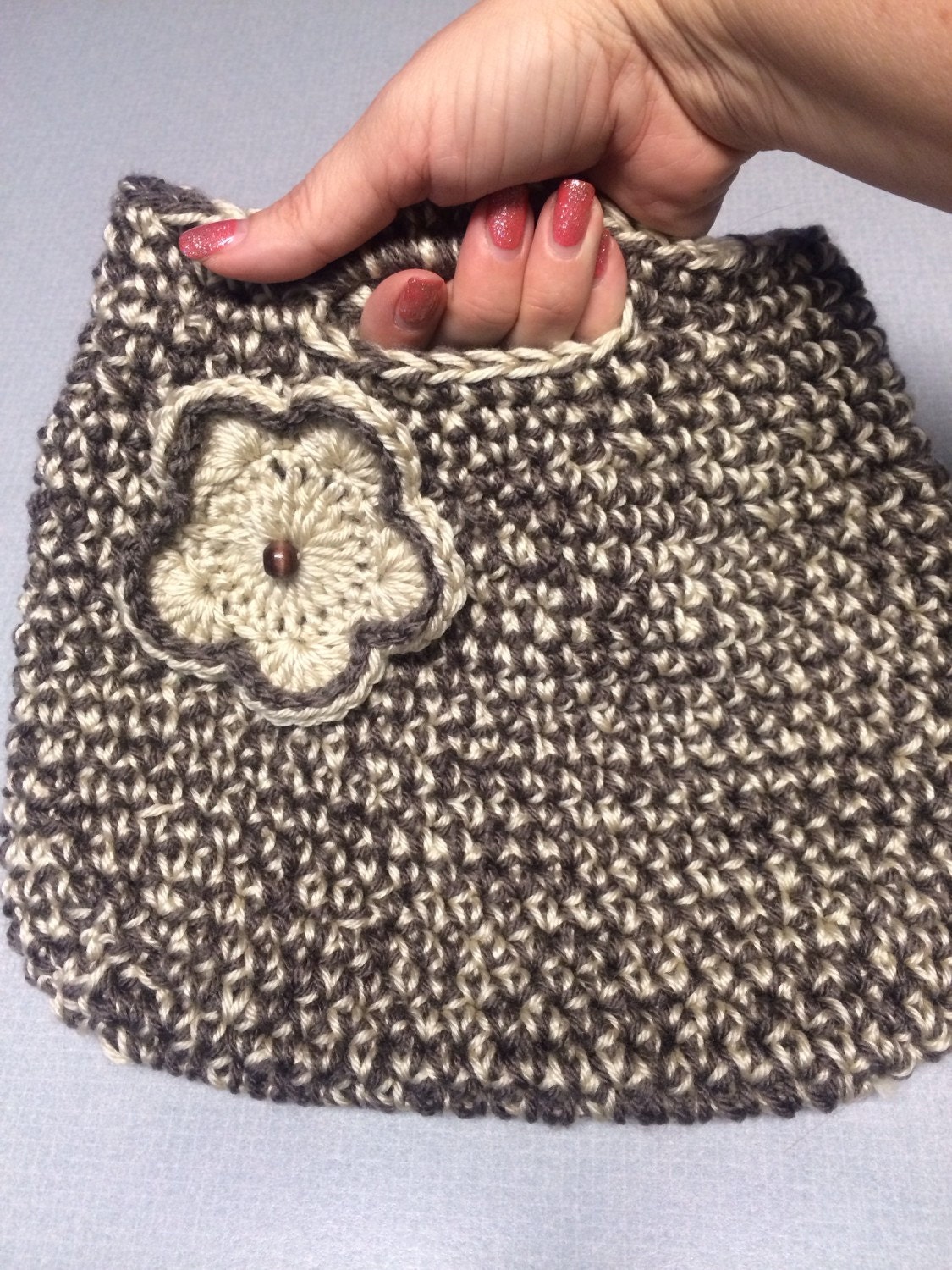 Items similar to Cute crocheted handbag, purse, bag made to order on Etsy