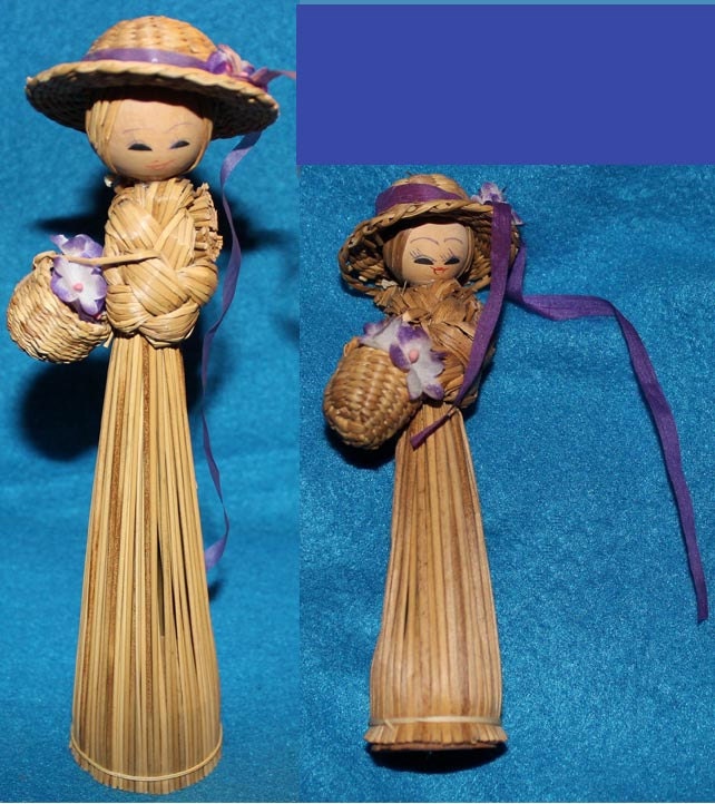 Handmade Straw Dolls Set of 2 by whitbyswhatsits on Etsy