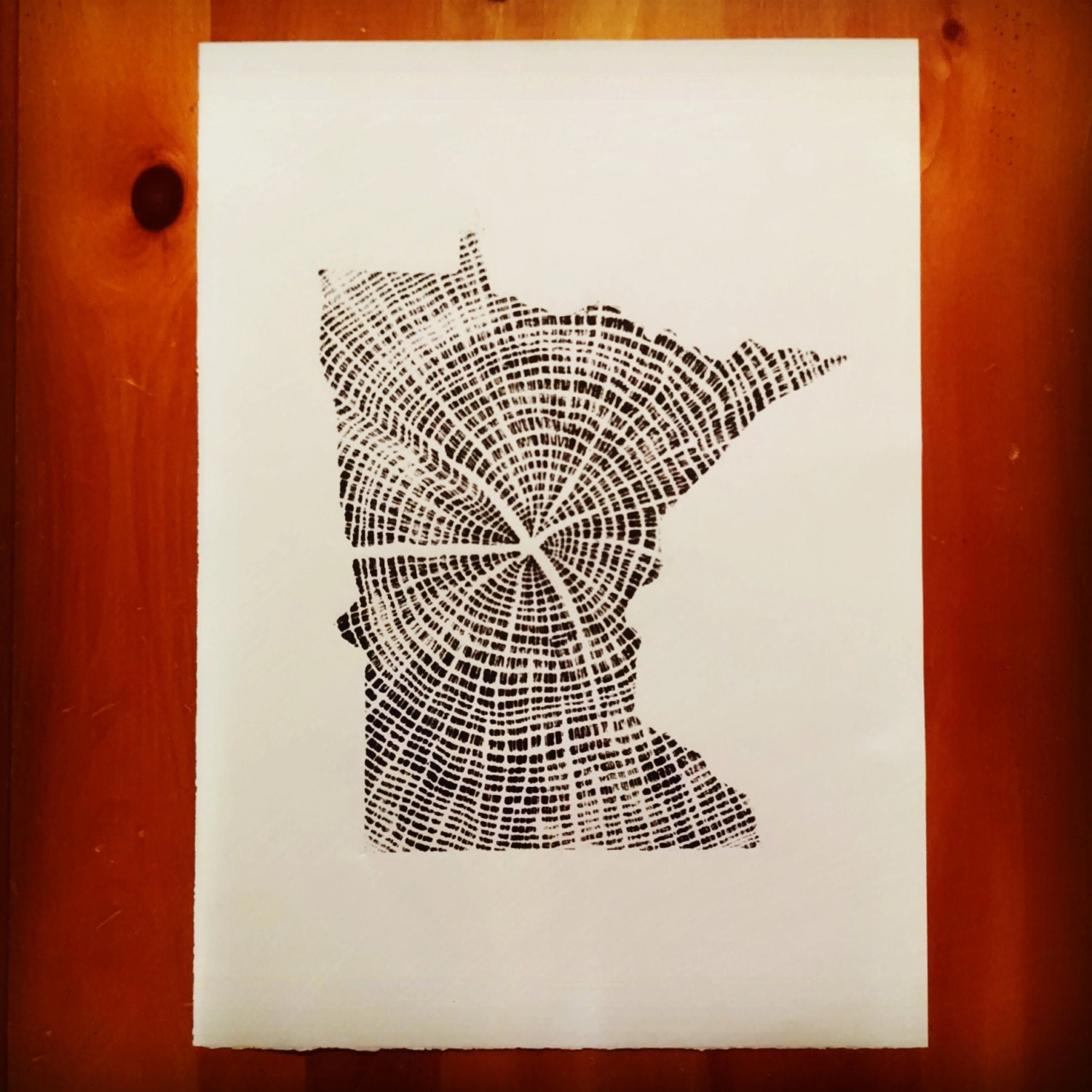 Minnesota Tree Ring Print