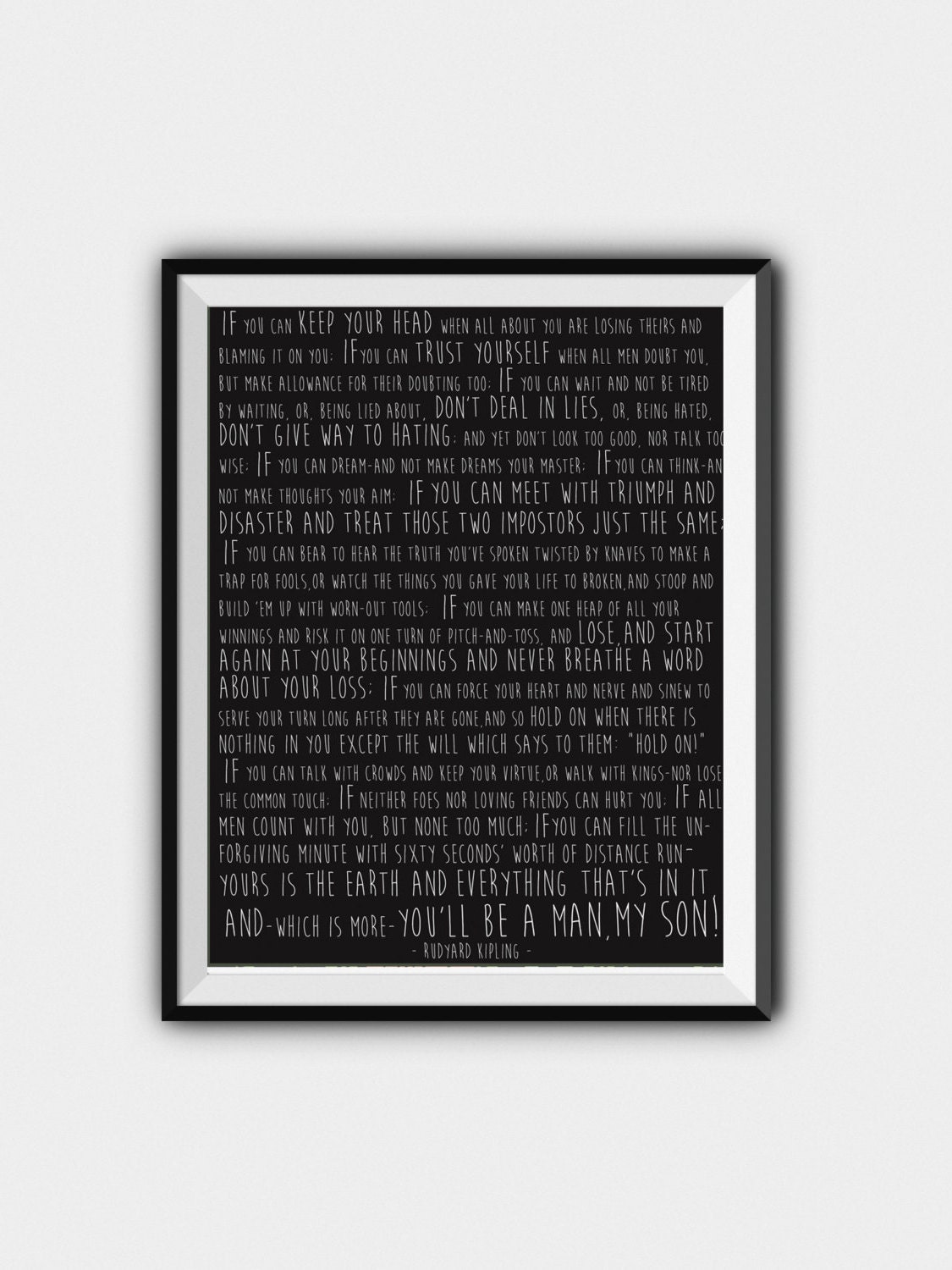 Popular items for if rudyard kipling on Etsy