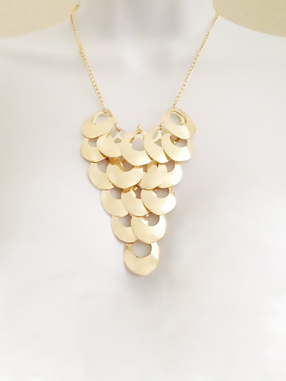 Items similar to fish scale necklace on Etsy