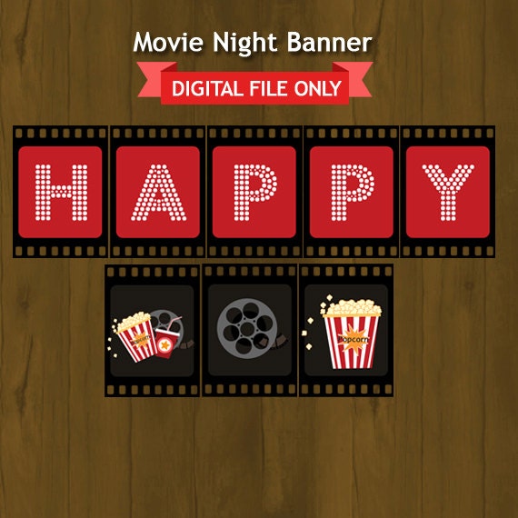 Popular items for movie night banner on Etsy