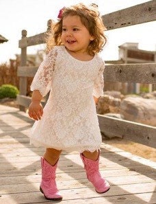 Pink lace little girls spring dresses Pink lace little girls spring