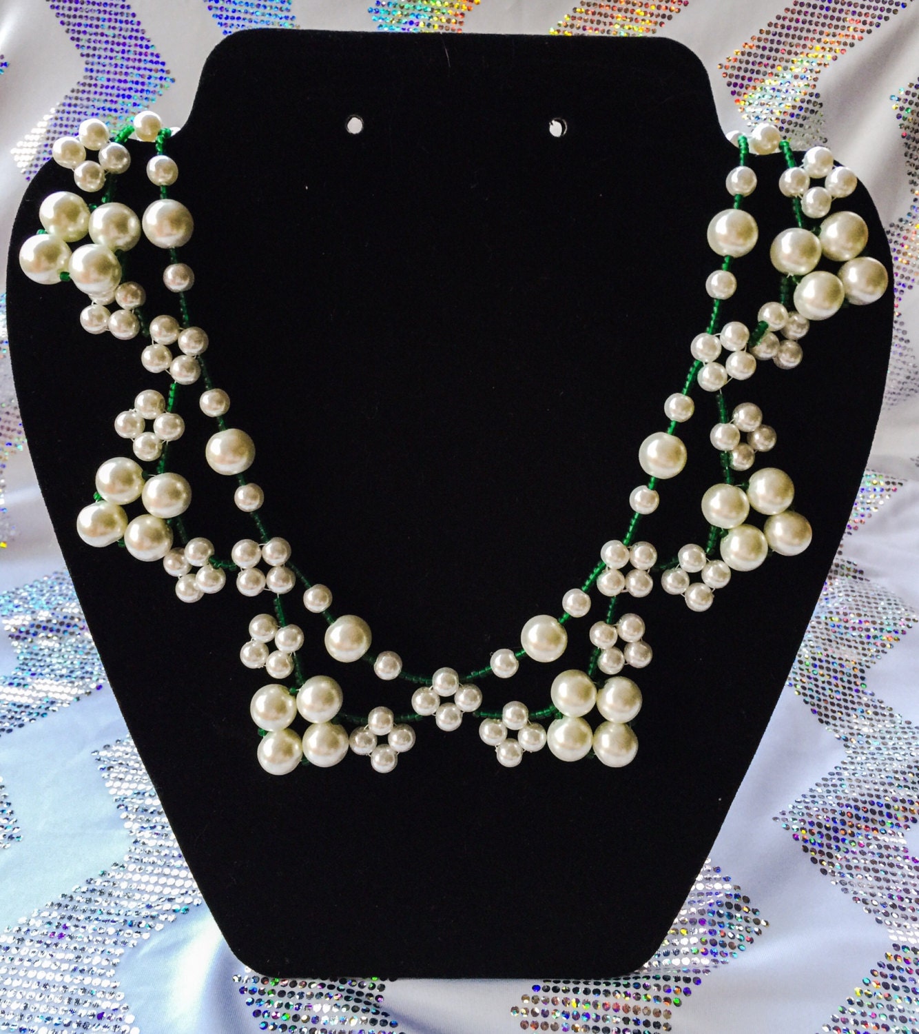 Items Similar To Faux Pearl Beaded Necklace On Etsy