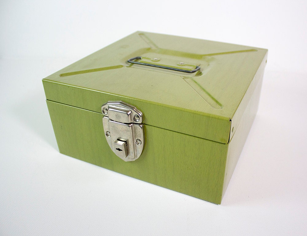 Vintage Olive Green Excelsior Filing Box by SydVintage on Etsy