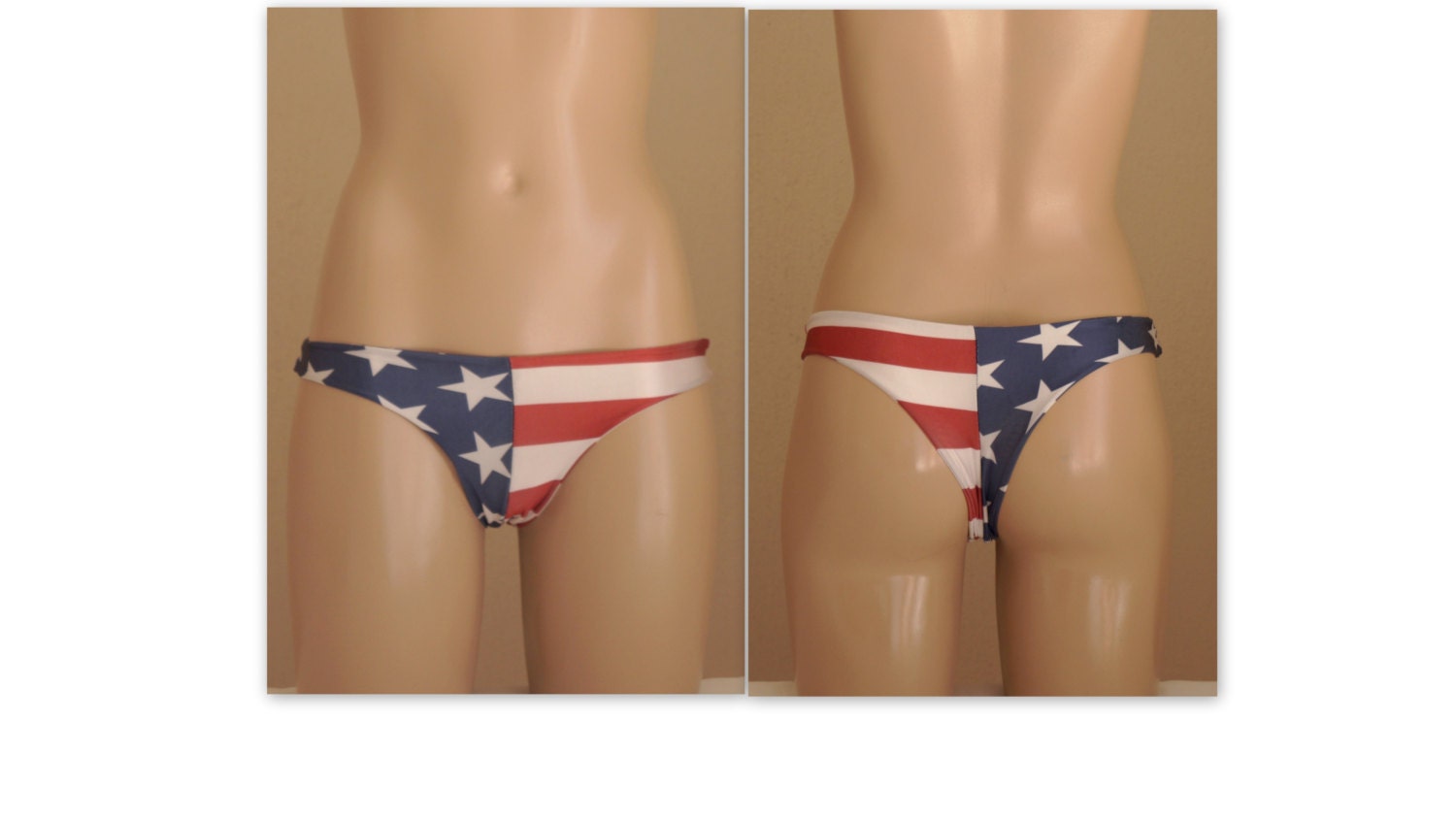 American Flag Thong Bikini Bottoms Flag Bikini July 4th Flag