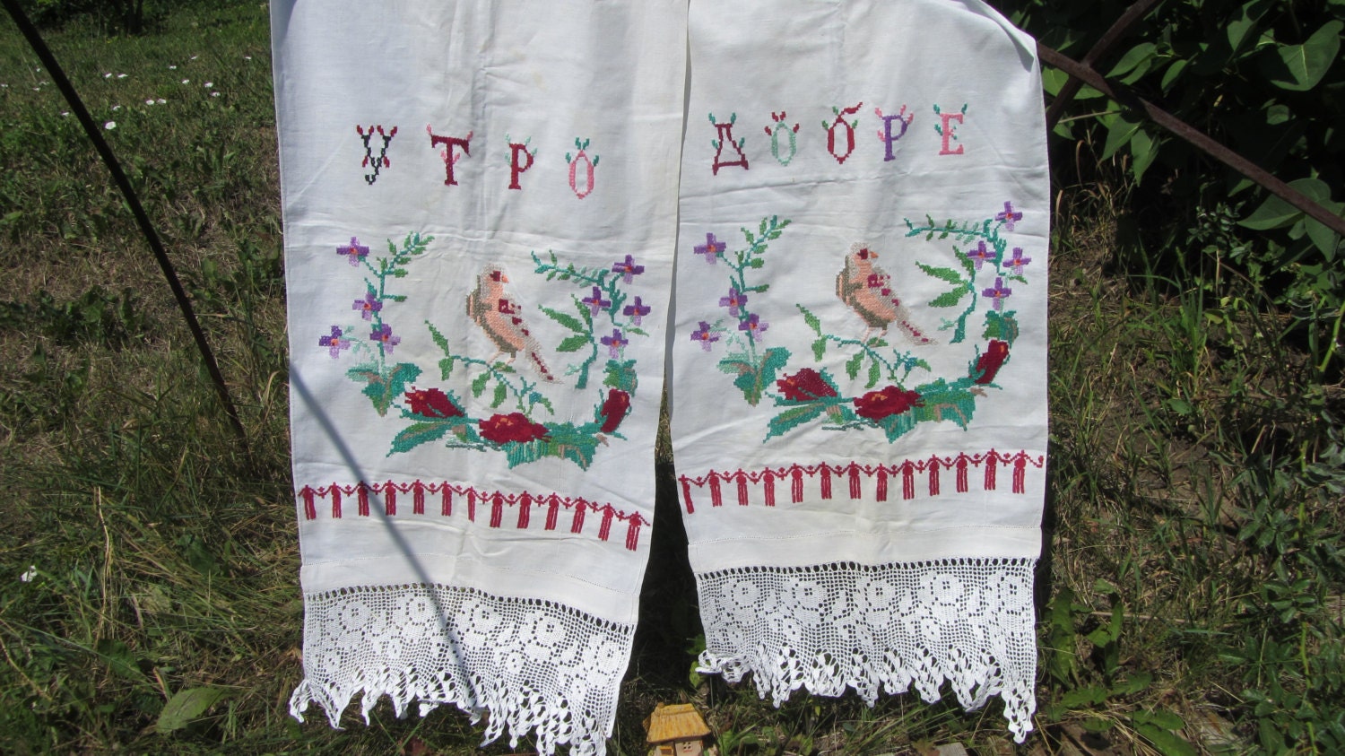 Organic Embroidery Cotton Towel, Fringe Modern Bathroom White Beach Towel, White
