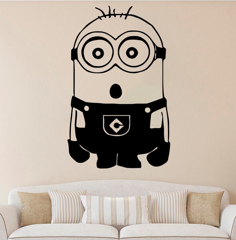 Minion Vinyl Decal Minion Wall Sticker Cartoon Wall Decals