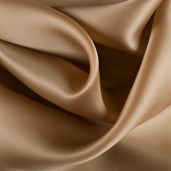 Wide Silk Satin Organza Mocha Brown By The Yard