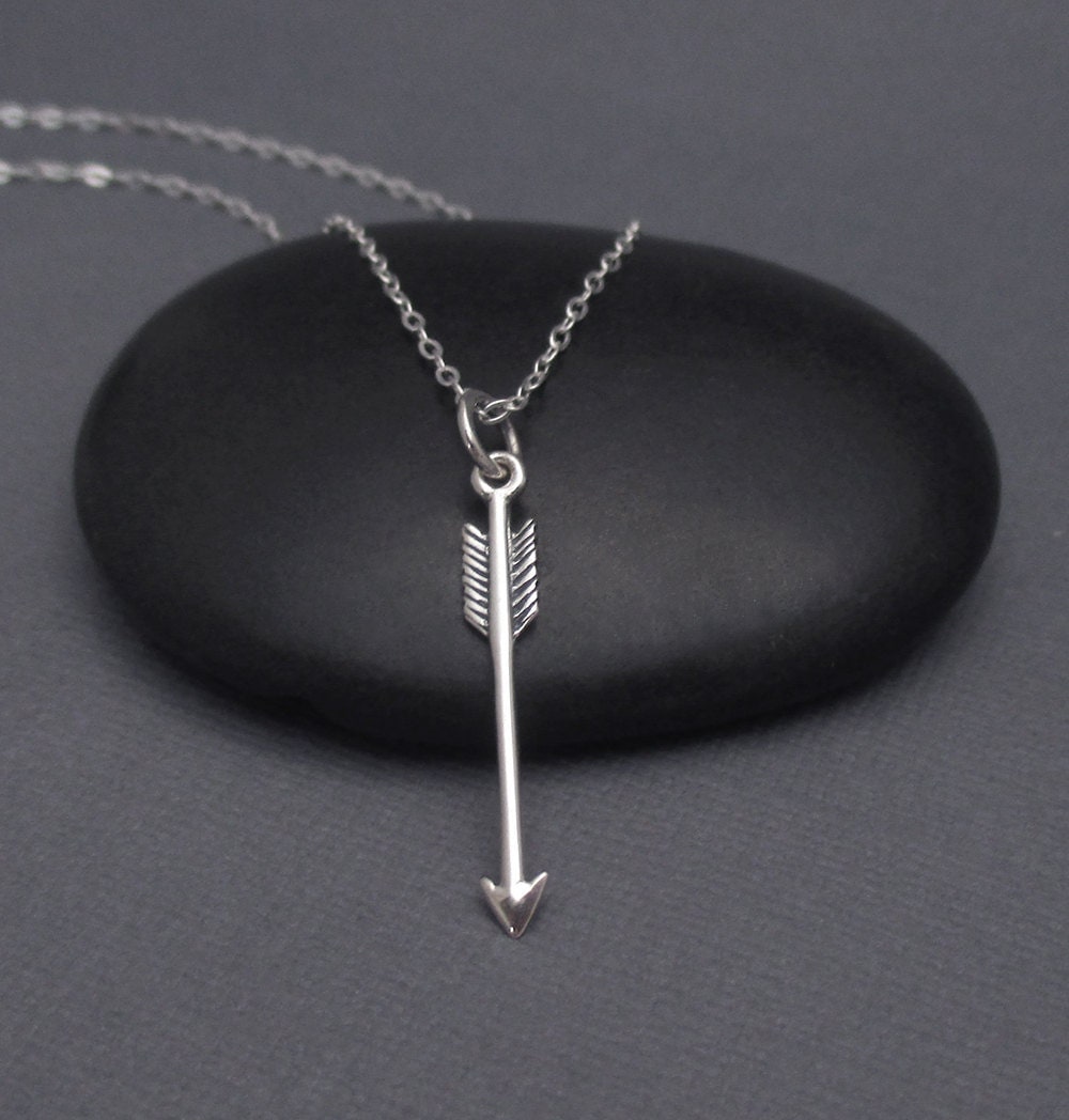 Arrow Necklace Sterling Silver 925 Silver Arrow Charm Pendant