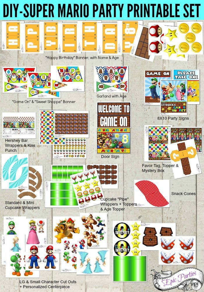 Super Mario Bros Party Printable Super By Epicpartiesbyrevo