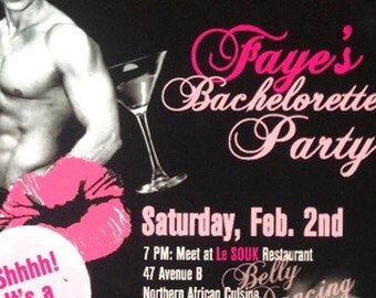 Sex in the city bachelorette party invitations