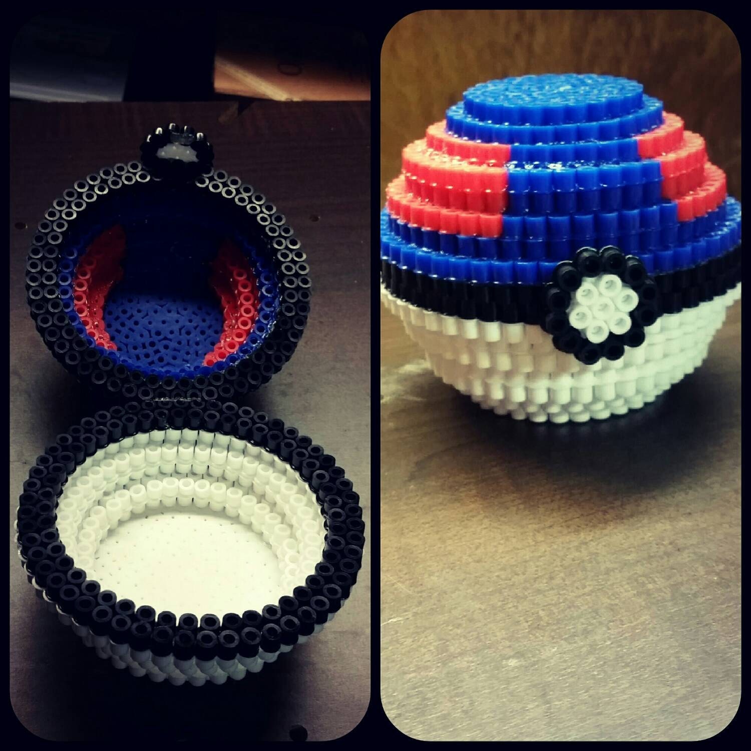 3D Perler Opening Pokeball By MoralAmbiguity On Etsy